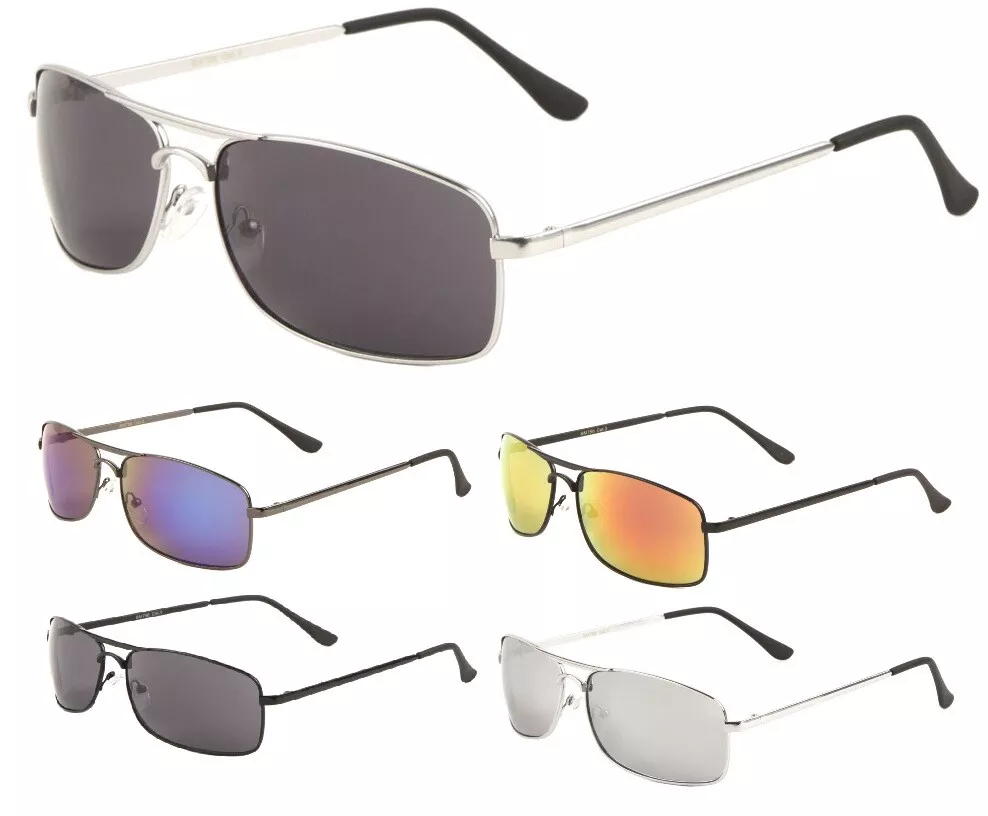 Rectangular sales aviator sunglasses