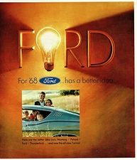 1968 Ford Mustang Galaxie LTD XL Torino Fairlane Falcon Wagons T-Bird Brochure