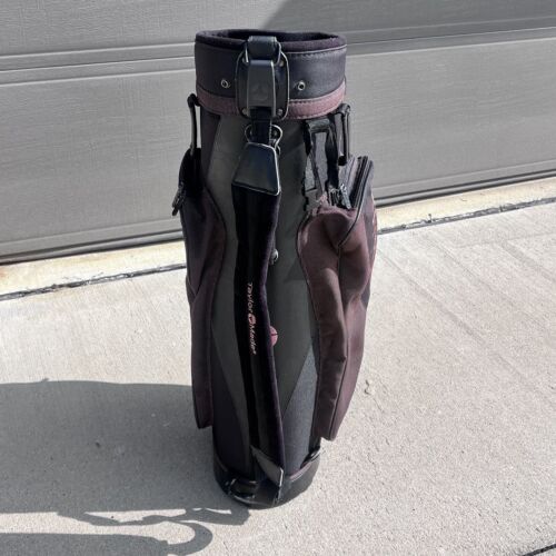 TAYLORMADE Bronze & Black Cart Golf Bag 6 Way Divider 9 Pockets - Picture 11 of 18