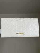 Salvatore Marra White Genuine Python Long Wal...