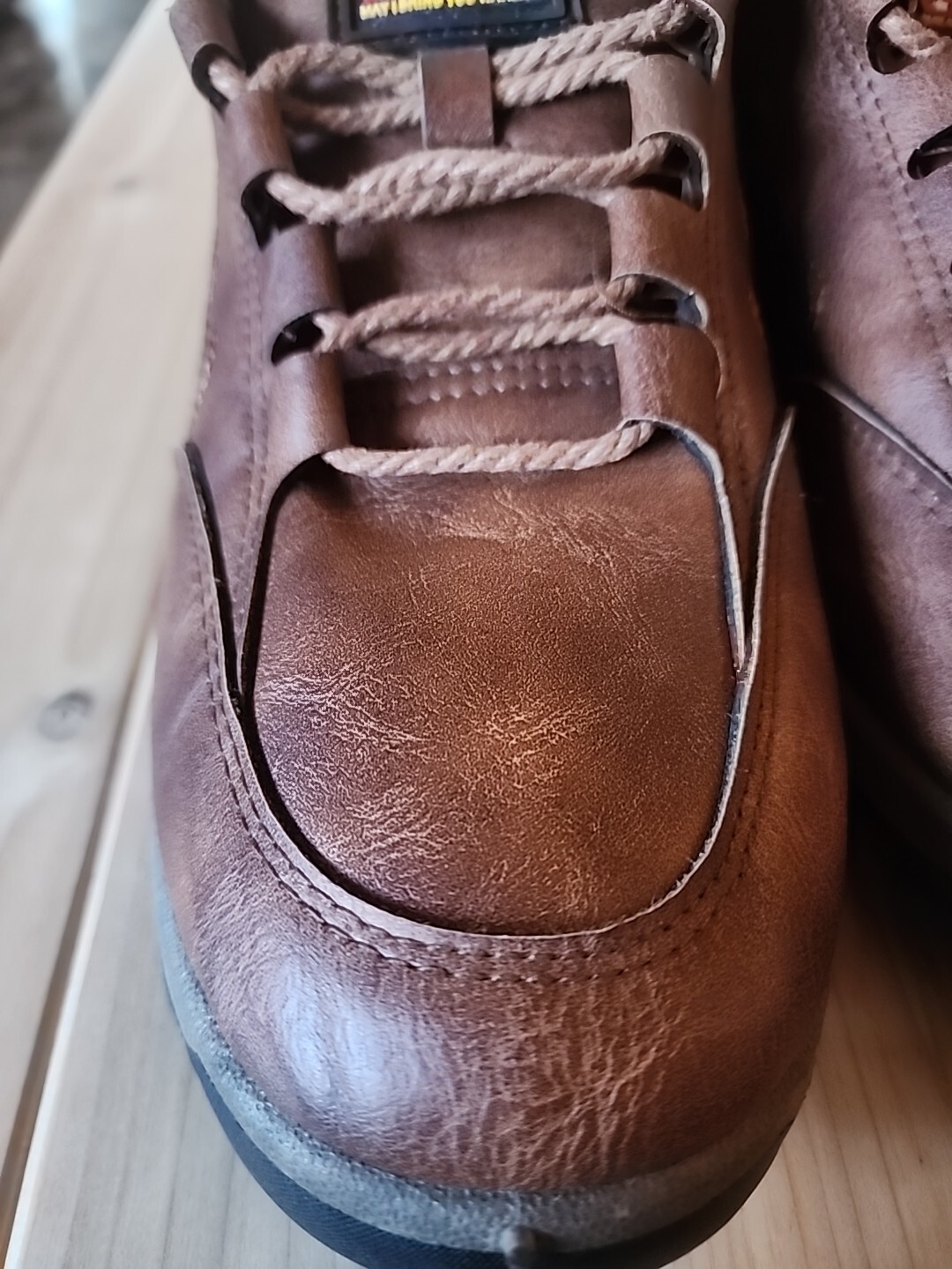 SAOLA Scarpe THF da uomo marroni in pelle con lacci in gomma suola a perno Oxford comode taglia 11