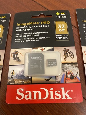 Lot Of SanDisk 32GB MicroSDHC UHS-I Card With Adapter ImageMate