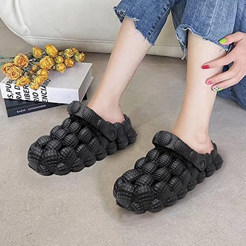 Zuecos Burbujas Divertidas Sandalias de Masaje Cómodas Toboganes Casa Zapatillas para Hogar Piscina Playa - Imagen 11 de 20