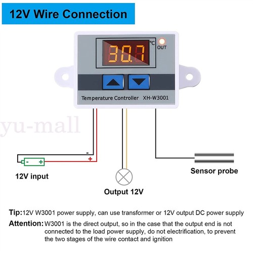 Intelligent Digital Temperature Controller Thermostat Temp Control Switch 12V - Picture 13 of 16