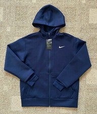 Nike Pro Hoodie Jacket Sweatshirt Full Zip Navy Blue CJ1806 90 Women's M