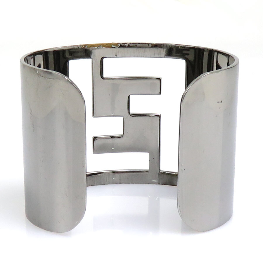 【関税&送料込み】Fendi Bracelets Auth FENDI Bangle Bracelet Silver Metal - 55725g | eBay