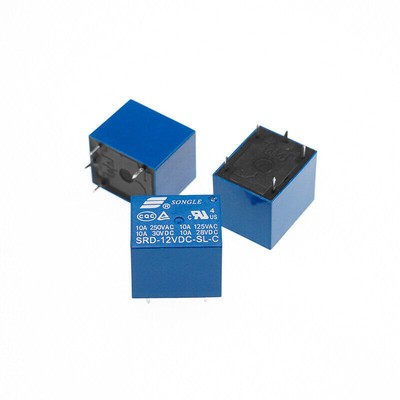 5Pcs SONGLE SRD-12VDC-SL-C Automotive Relay 12VDC 5Pin 10A 250VAC