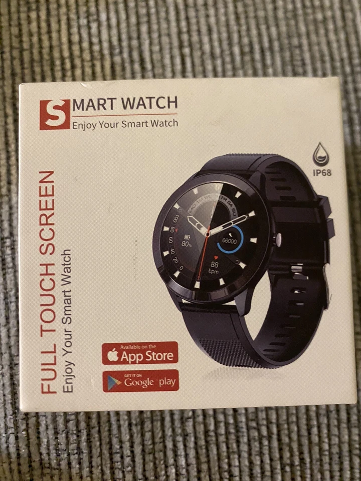 Smart Watch Fitness Tracker Full Touch Screen IP68 Waterproof Sport Smartwatches - Image 2 of 2