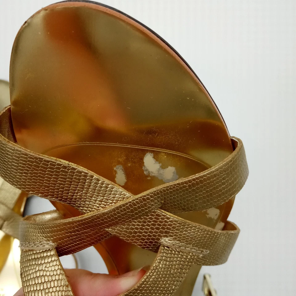 Сандалии гладиаторские Lauren Ralph Lauren Tailynn с ремешками золотистые размер 9 B - Изображение 3 из 4