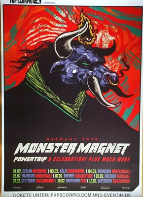 MONSTER MAGNET  2020 TOUR - orig. Concert Poster -- Konzert Plakat - DIN A1