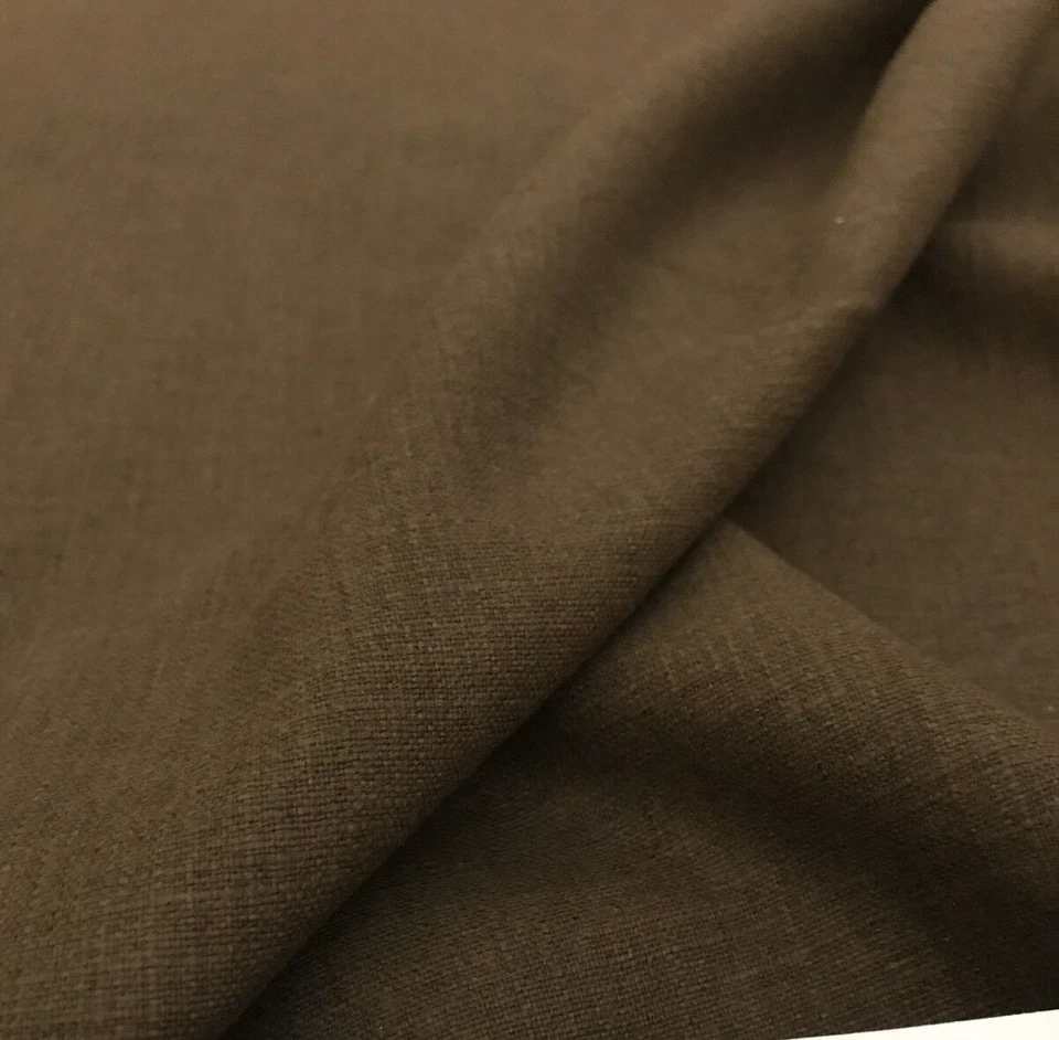 Brown Basic Cotton Linen Fabric BY THE YARD  - Image 3 of 4