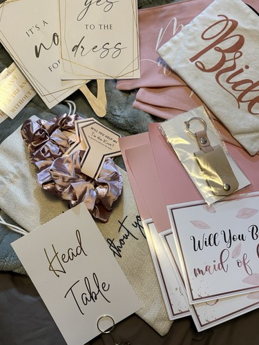 Wedding Party Bridesmaid Gifts and Accessories Rose Gold