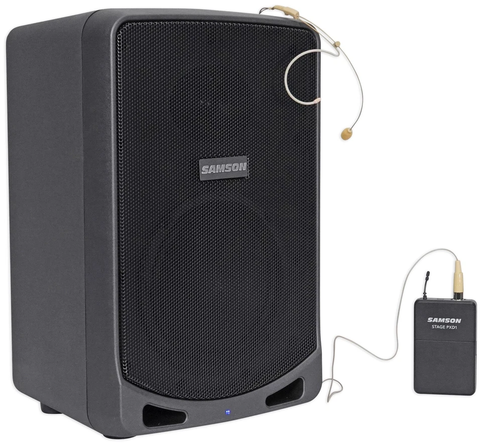 SAMSON XP106WDE 6" Recargable Bluetooth PA DJ Altavoz + Soportes + Auriculares + Micrófono + Estuche Foto 2 de 4
