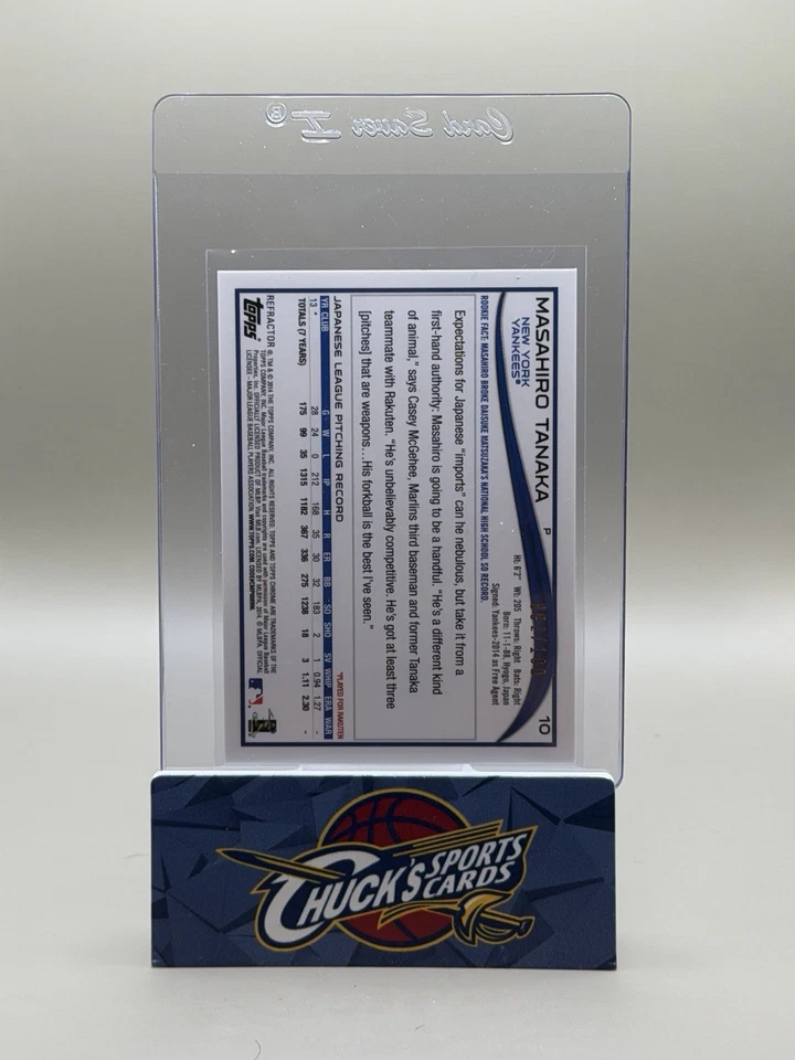 2014 Topps Chrome Masahiro Tanaka novato Black Yankees/100 #10 Foto 2 de 2