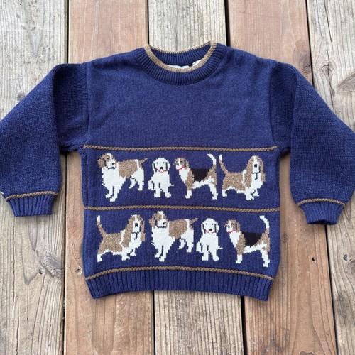 Vintage Chill Stoppers Kids Puppy Sweater Size 4T