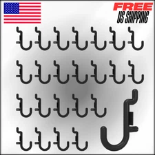 Peg Board Plastic Hooks for Hanging Jewelry, Tools Hardware Peg J Hook Fits 1/4"