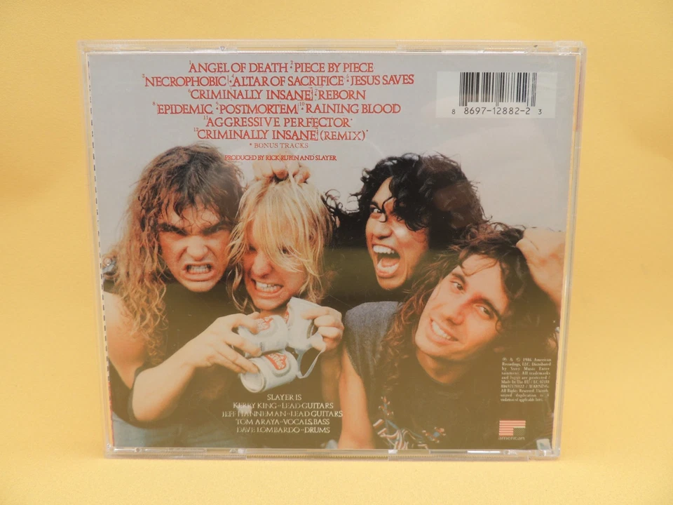 SLAYER - Reign In Blood 1986 - Kerry King Dave Lombardo - Metal CD - Photo 2/3