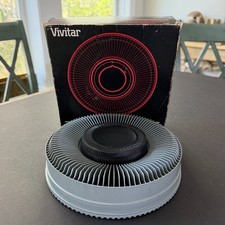 Vivitar S-100 Rotary Slide Tray in Original Box - Holds 100 2X2 Slides