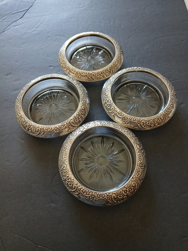 BOTTICELLI  STERLING COASTERs  WHITING set of four