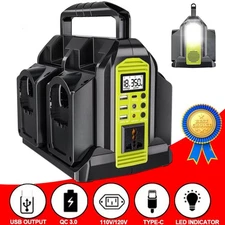 350W Portable Power Inverter 4 Ports Power Inverter for Ryobi 18v Li-ion Battery