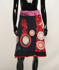 Vintage Desigual Y2K Graphic Print Grunge Dragon A-Line Skirt Size M