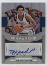 2024-25 Panini Prizm Draft Picks Penmanship Silver Tahaad Pettiford Auto 18yk