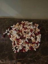 4*9ft  Vintage Faux Popcorn Garland String Plastic Blow Mold 36ft Christmas Tree