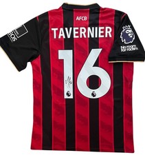 MARCUS TAVERNIER SIGNED BOURNEMOUTH 2025/26 HOME SHIRT WITH PROOF