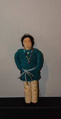Vintage Indianer Navajo Stamm Puppe 8 1/2''