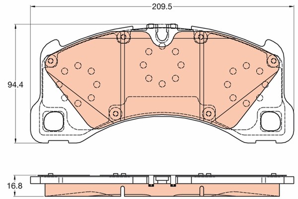 1X TRW GDB2052 Bremsbelagsatz Scheibenbremse FüR Porsche-image