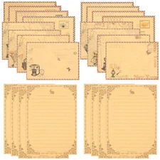 48 PCS Vintage Style Stationery Paper and Envelopes Set, 32 PCS Lined Station...