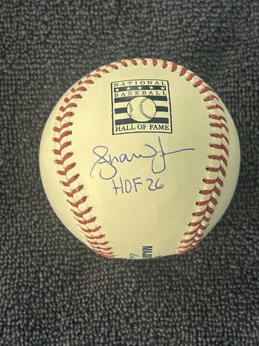 ANDRUW JONES SIGNED AUTOGRAPHED HOF 26 OML HALL OF FAME BASEBALL JSA COA BRAVES