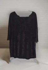 Cynthia Rowley Woman Black Long Blouse Size 2X