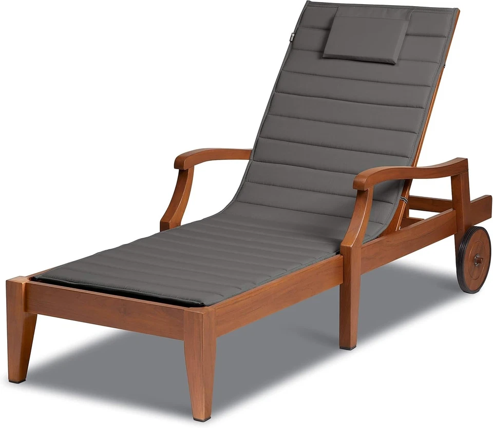 Water-Resistant Patio Lounge Cushion 80x26 Inch Foam Indoor Outdoor - Image 3 of 4