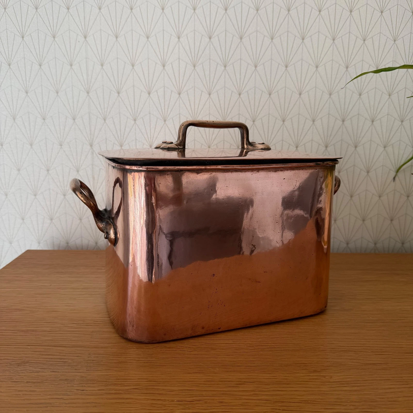 French Copper Stock Pot Dovetailed Vintage Cookware Brass Handles 1803263
Opens in a new window or t