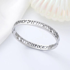 Stainless Steel Bangle Bracelet Women Rose Gold/ Silver/Zircon Diamond Variation