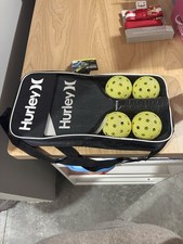 Hurley Pickleball Set with Carry Case 2 Paddles, 4 Balls, Comfort Grip