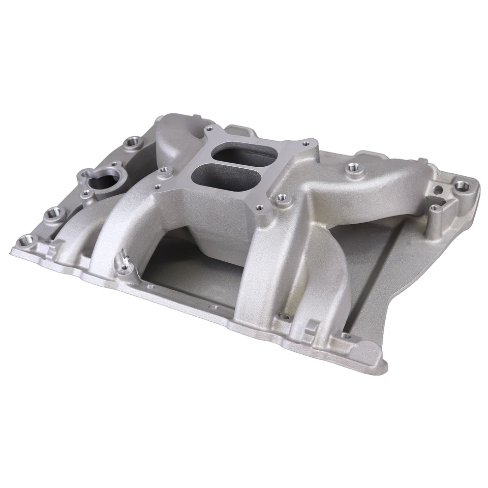 SBC Dual Plane Intake Manifold For GM Chevy Oldsmobile Buick Pontiac 400 425 455 Foto 4 de 4