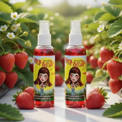 2X LA CHICA FRESITA Air Freshener Spray Liquido/Liquid 130 MI Strawberry