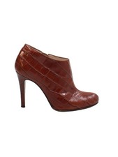 L.K. Bennett Women's Boots UK 3 Brown Animal Print 100% Leather Combat