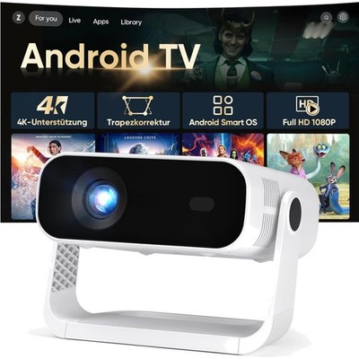 Mini Beamer 4K Full HD 1080P WiFi Bluetooth Android 14 Tragbar Heimkino