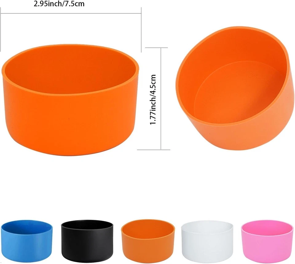 Bota garrafa de silicone 5 peças para Stanley, Hydroflask e muito mais - Proteção elegante - Imagem 4 de 4