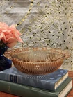 Vtg Glass Bowl Anchor Hocking Lace Edge Clear Dish Serve Ware Kitchen Decor