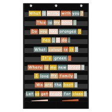 45x28 Large 10 2 Pockets Standard Pocket Chart for Classroom Home Office