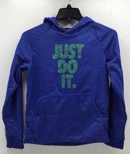 Nike Boys  Just Do It  Hoodie In Blue Size Large New With Tags