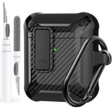 for Airpods 2nd 1st Generation Case Men Lock with Cleaner Kit, Rugged AirPod ...