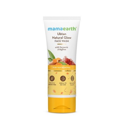 Mamaearth Ubtan Natural Glow Face Wash with Turmeric & Saffron 100gm