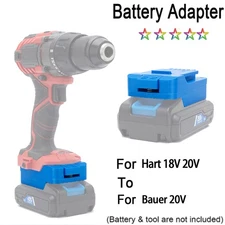Battery Adapter Fits For HART 20V Li-Ion Battery to For Bauer 20V Cordless Tools