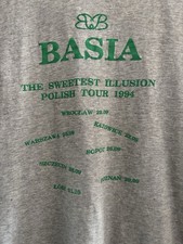 Viva Art Music Europe Basia Polish Tour 1994 Gray 100% Cotton Graphic Tee Sz 44
