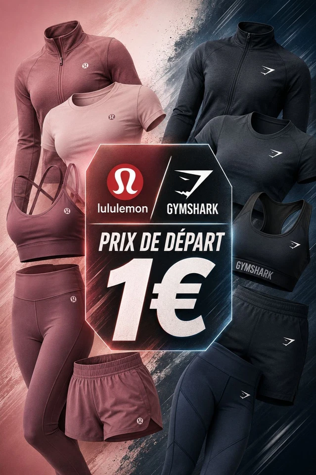 🔴 DROP 1€ | 100% Lululemon VS GymShark  ☮️💪